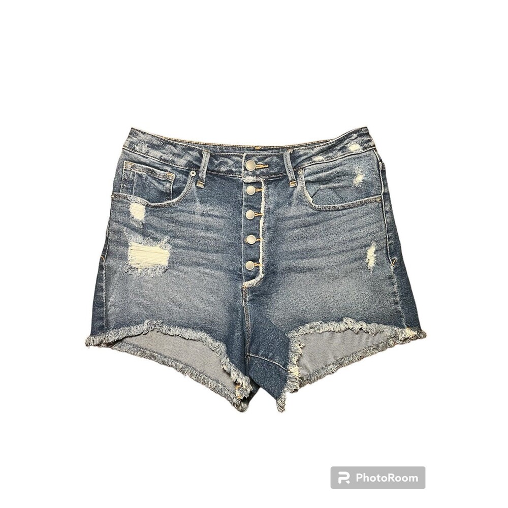 Good American Exposed Button Fly Shorts Size 12